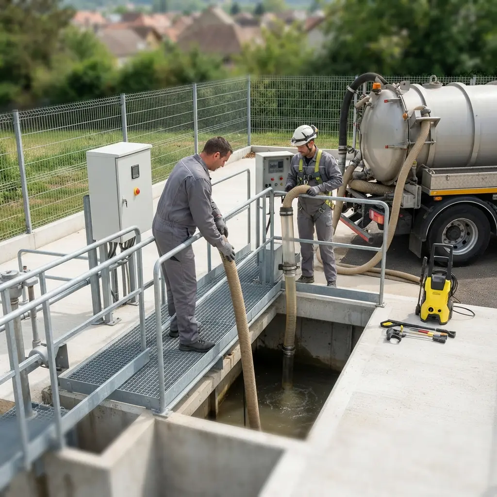 Comment se déroule l’intervention de curage poste de relevage à Behren-lès-Forbach ?