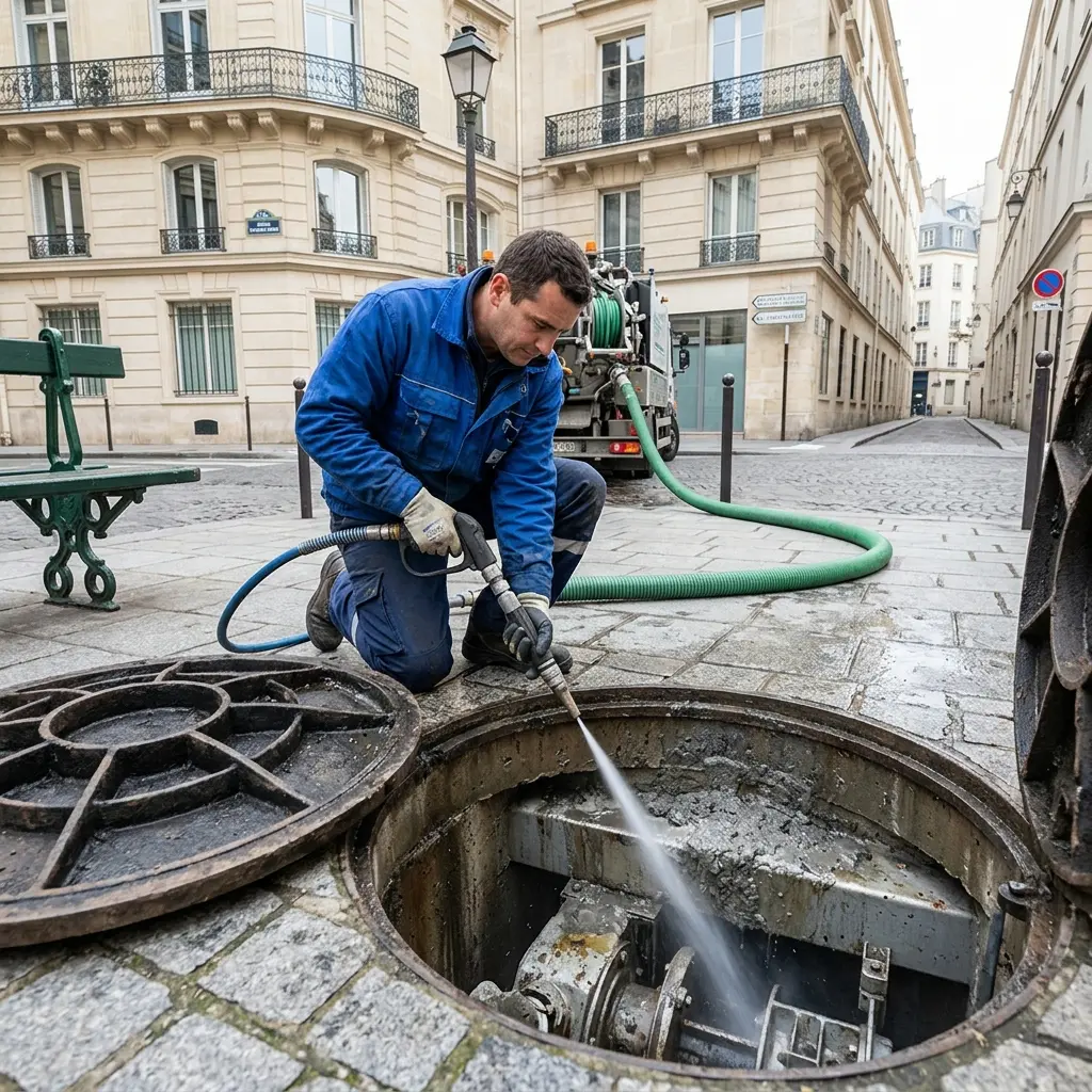 Curage poste de relevage Paris 1 (75001)