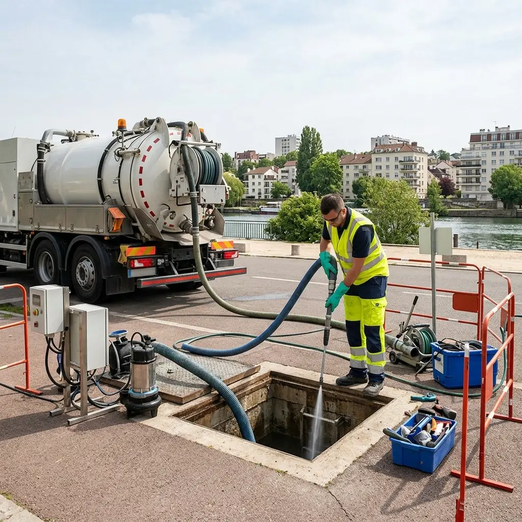 Curage poste de relevage L'Île-Saint-Denis (93450)