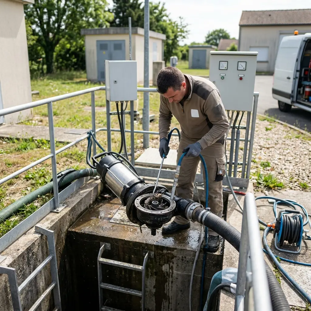Débouchage pompe de relevage Verneuil-l'Étang (77390)