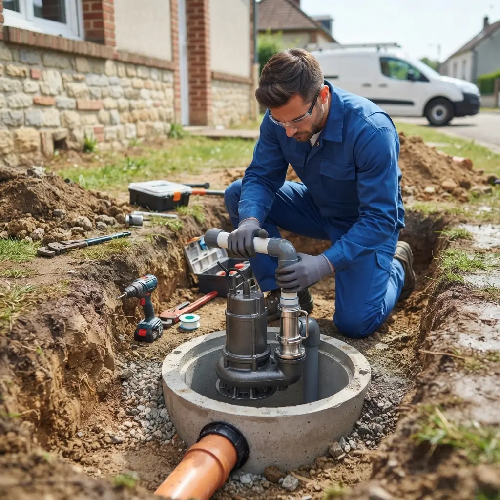 Installation pompe de relevage Nouvion-sur-Meuse (08160)