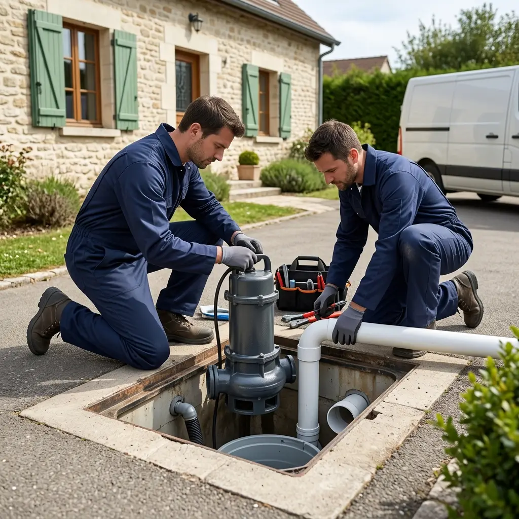 Installation pompe de relevage Saint-Germain (10120)