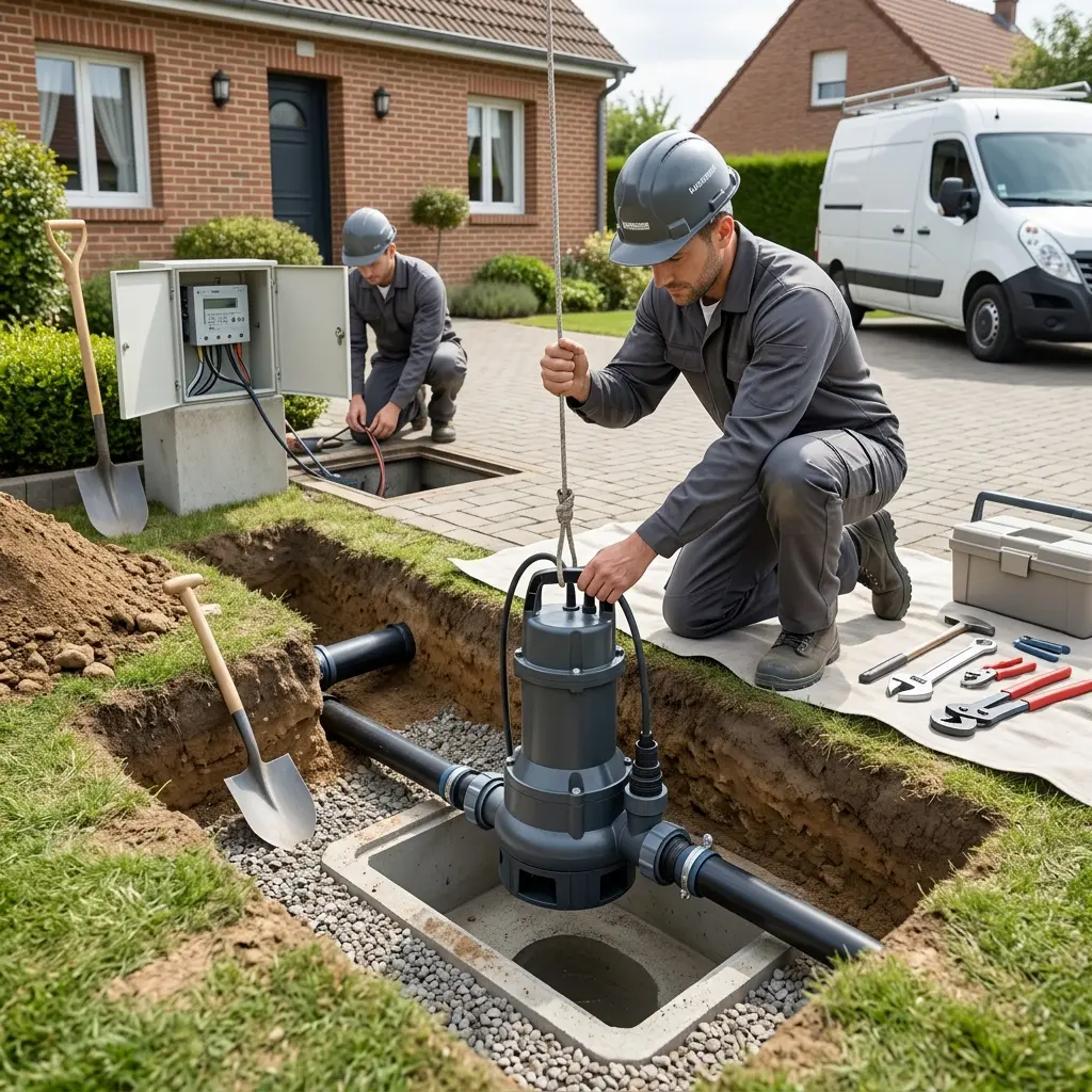 Installation pompe de relevage Pont-Sainte-Marie (10150)