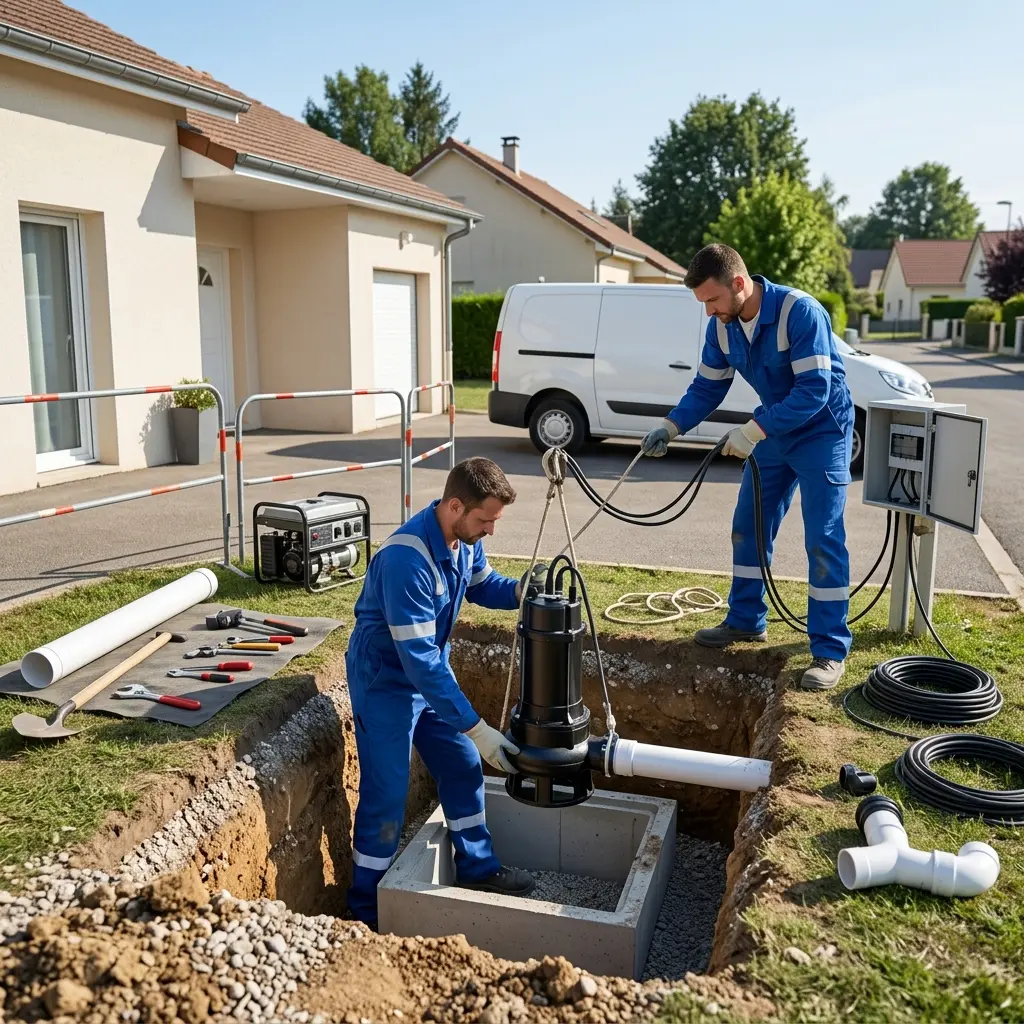 Comment nous procédons pour installer votre pompe de relevage à Jœuf