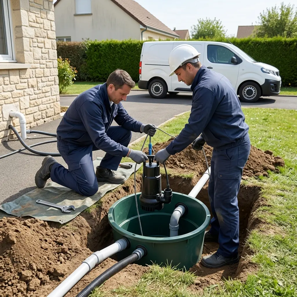 Installation pompe de relevage Mont-Saint-Martin (54350)