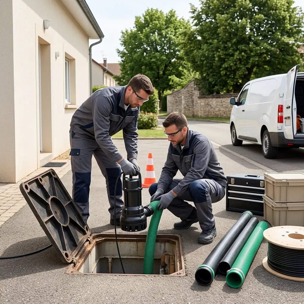 Installation pompe de relevage Cosnes-et-Romain (54400)