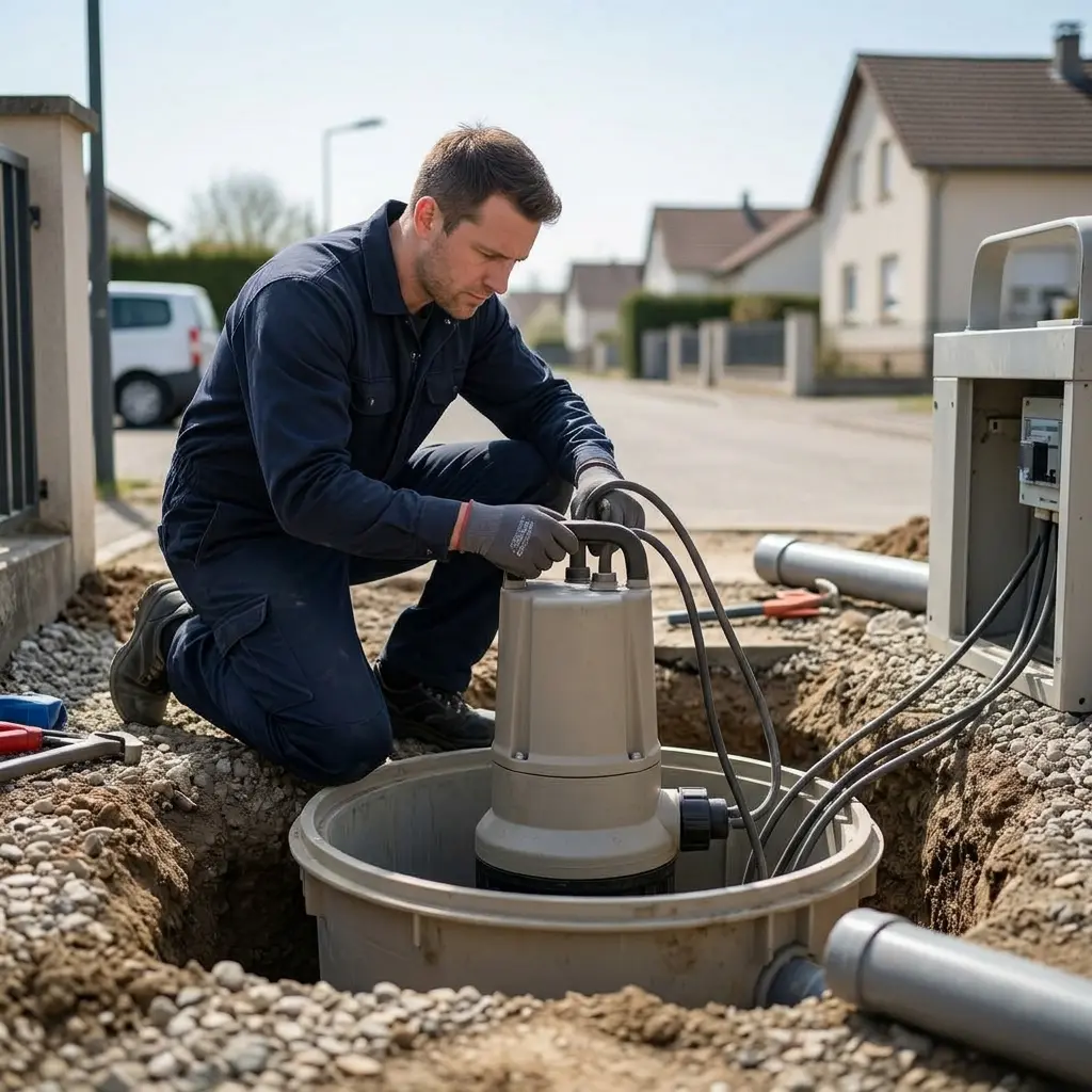 Installation pompe de relevage Hussigny-Godbrange (54590)