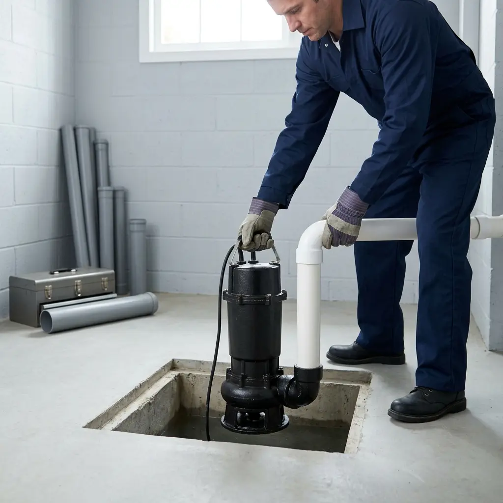 Installation pompe de relevage Tucquegnieux (54640)