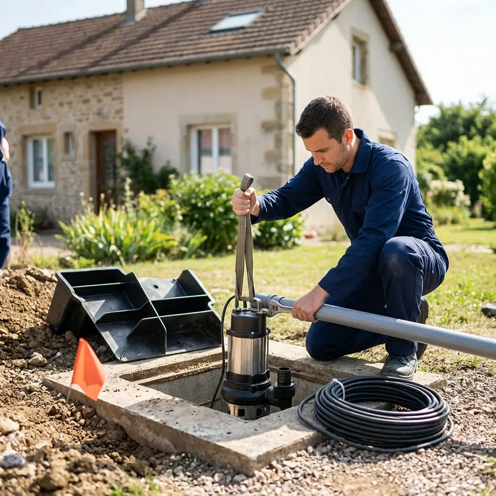 Installation pompe de relevage Saulnes (54650)