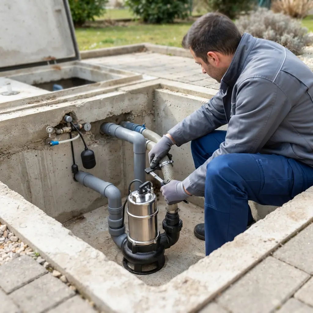 Installation pompe de relevage Lay-Saint-Christophe (54690)
