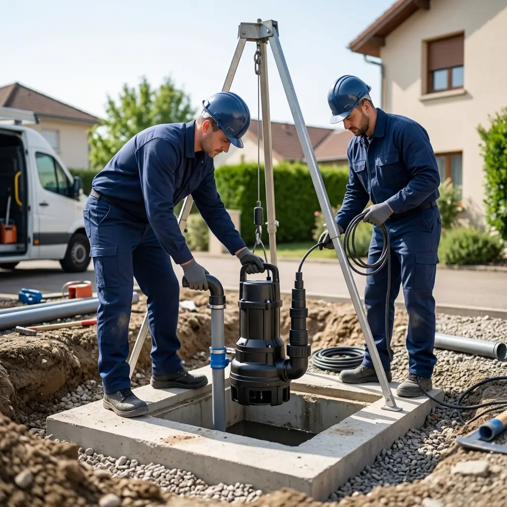 Installation pompe de relevage Blénod-lès-Pont-à-Mousson (54700)