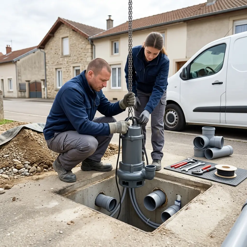 Installation pompe de relevage Pont-à-Mousson (54700)