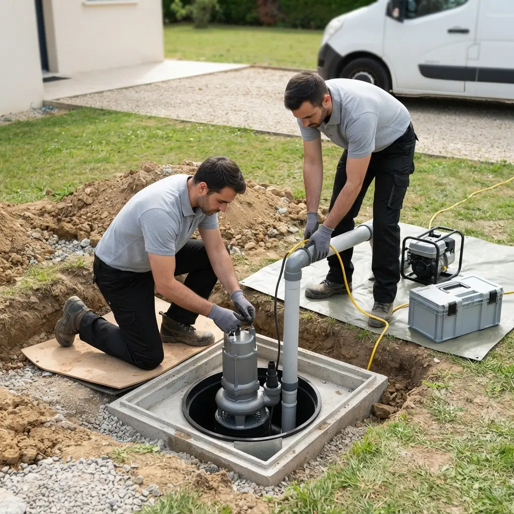Installation pompe de relevage Bois-de-Haye (54840)