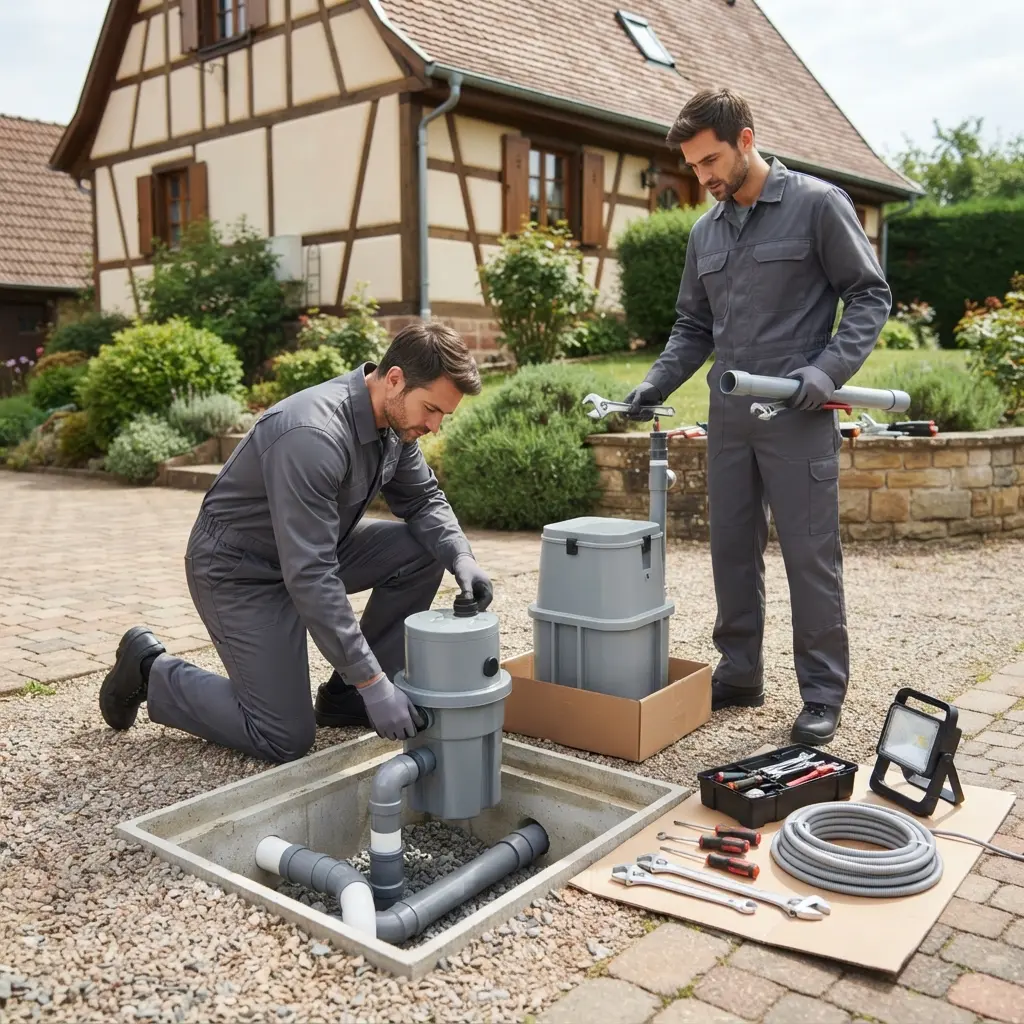 Installation pompe de relevage Wingersheim les Quatre Bans (67170)