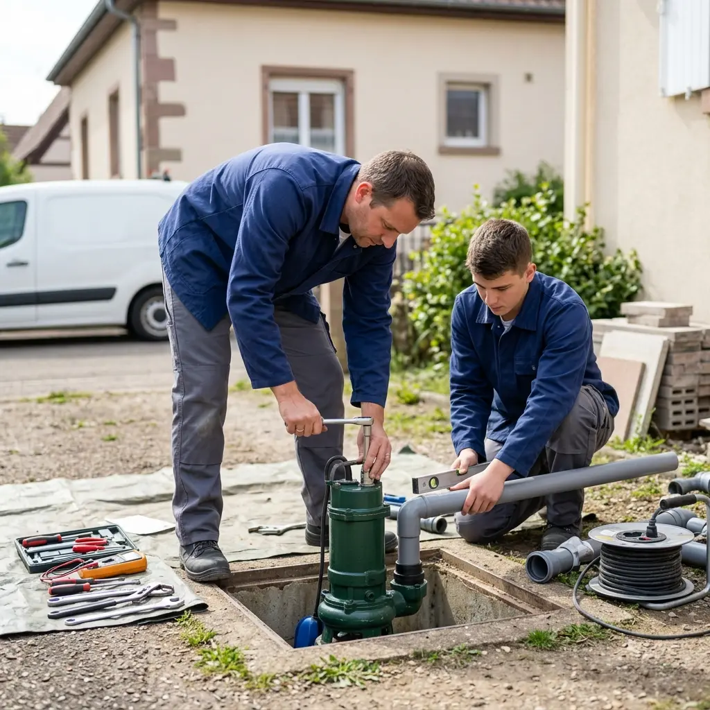 Installation pompe de relevage Oberschaeffolsheim (67203)