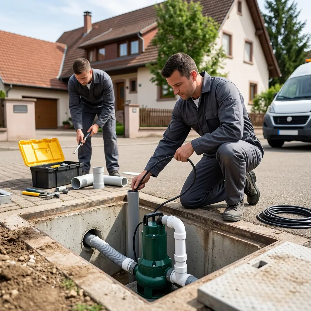 Installation pompe de relevage Oberhoffen-sur-Moder (67240)