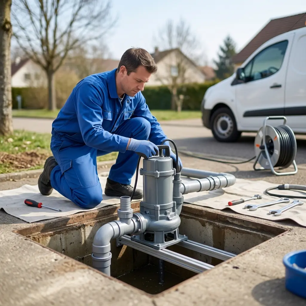 Installation pompe de relevage Val-de-Moder (67350)