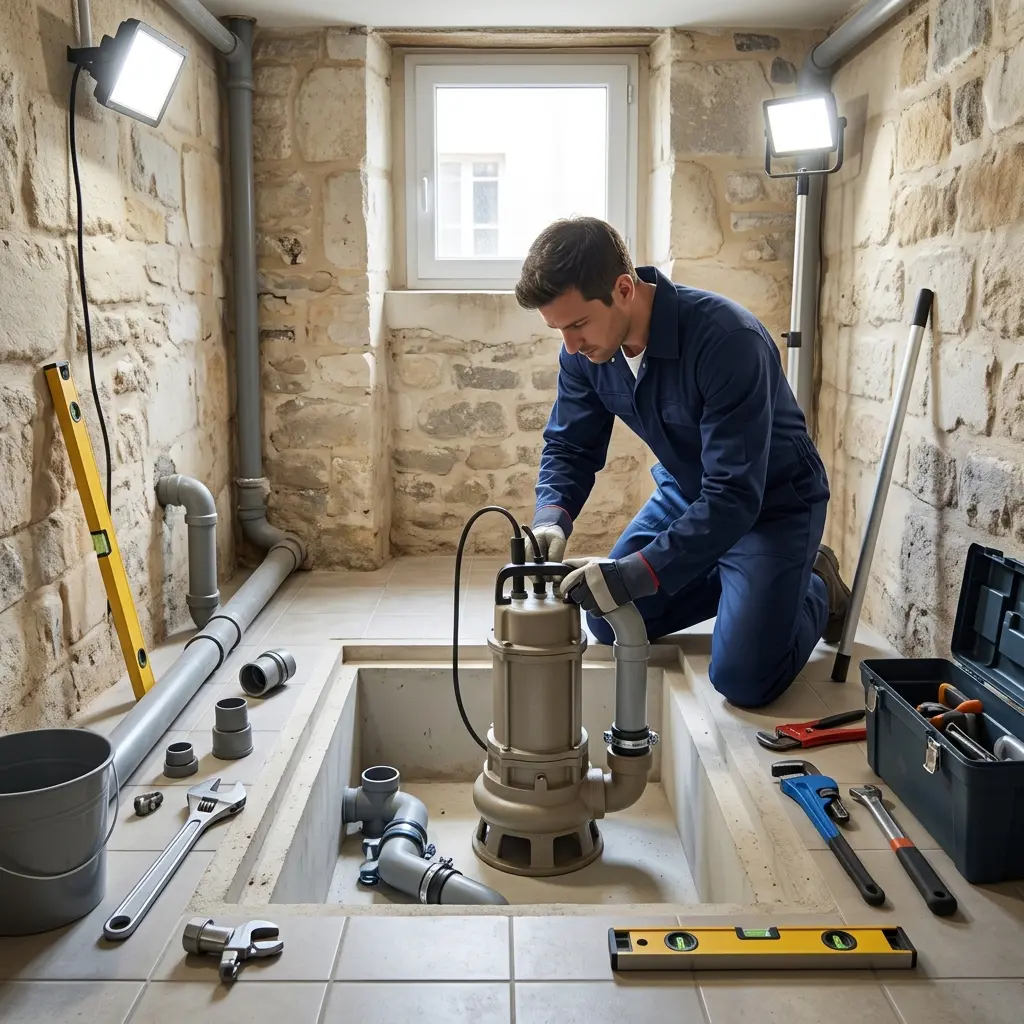 Notre méthode d'installation de pompes de relevage à Paris 4