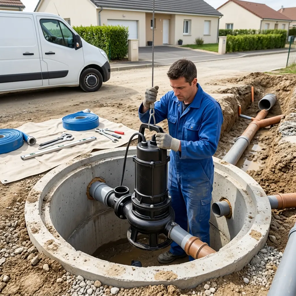 Installation pompe de relevage Gretz-Armainvilliers (77220)