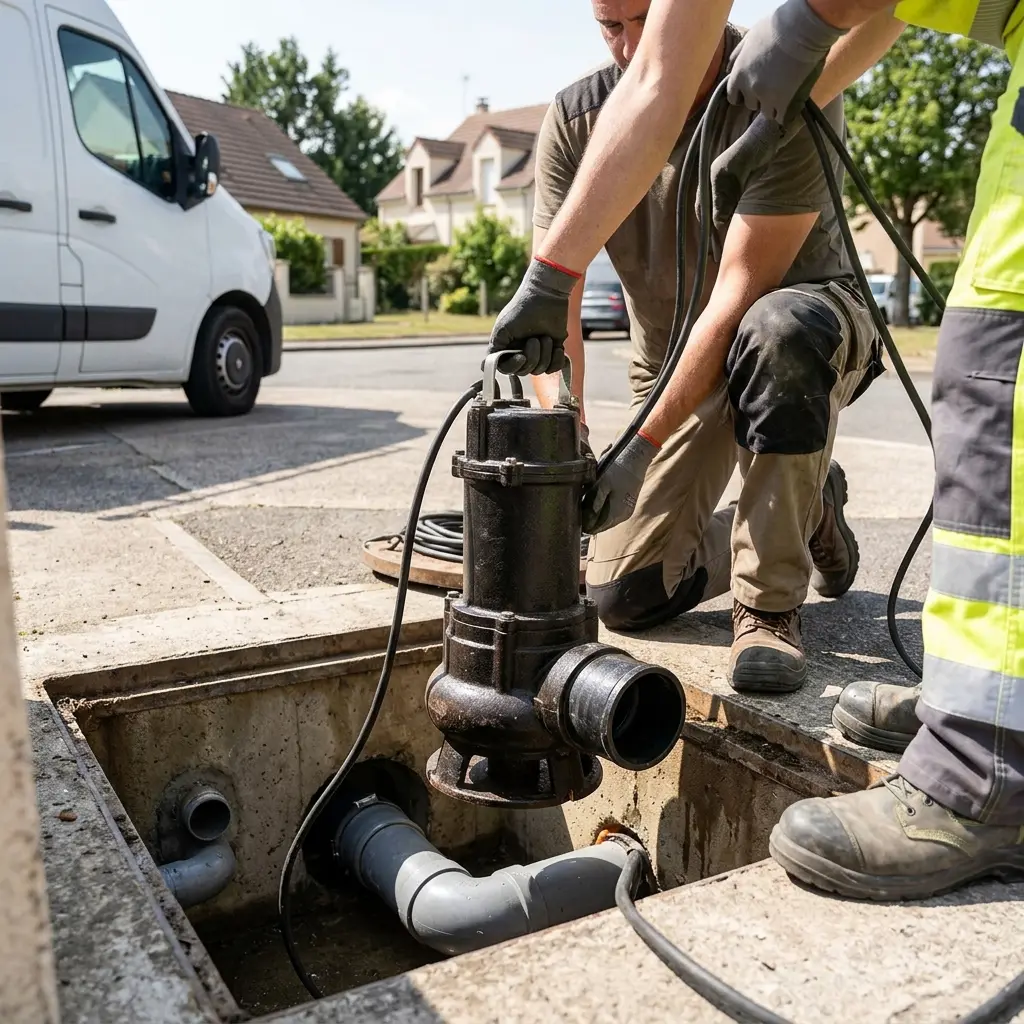 Installation pompe de relevage Verneuil-l'Étang (77390)