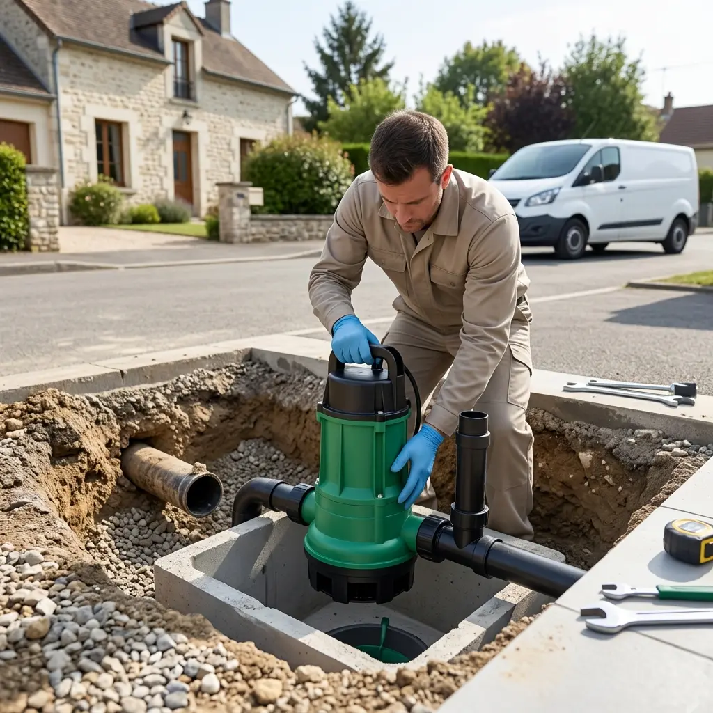 Installation pompe de relevage Dampmart (77400)