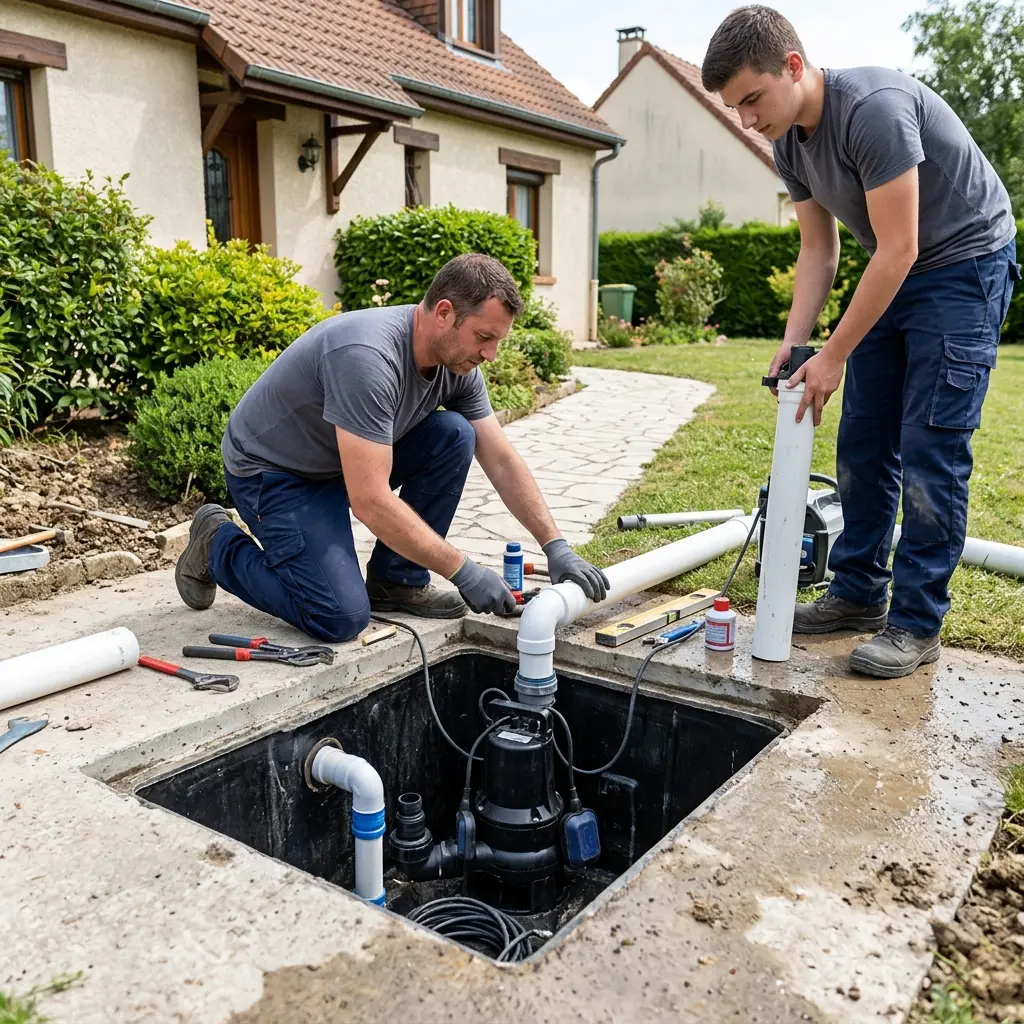 Installation pompe de relevage Claye-Souilly (77410)