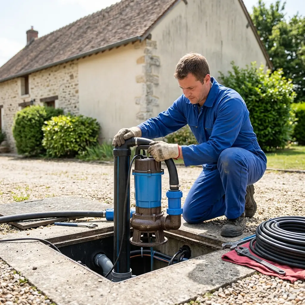 Installation pompe de relevage Donnemarie-Dontilly (77520)