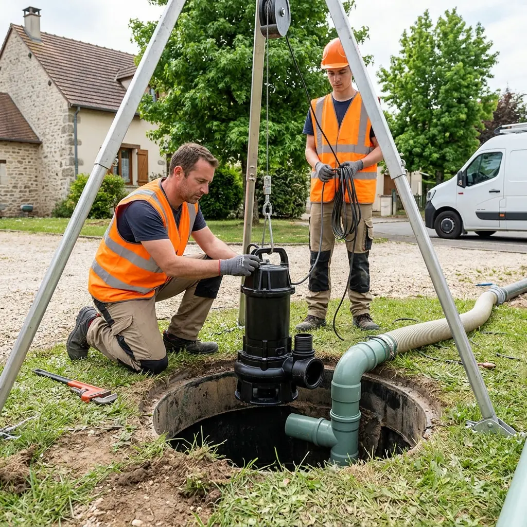 Installation pompe de relevage Samois-sur-Seine (77920)