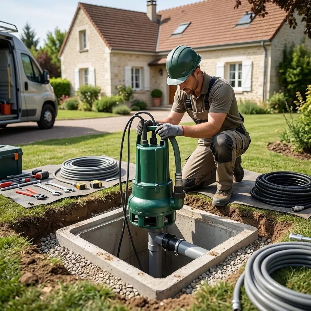 Installation pompe de relevage Mézy-sur-Seine (78250)