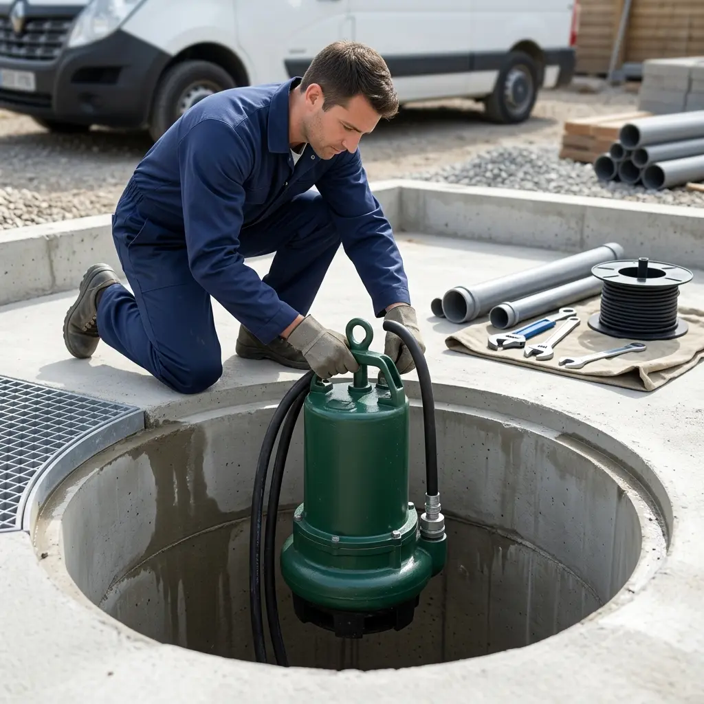 Installation pompe de relevage Achères (78260)