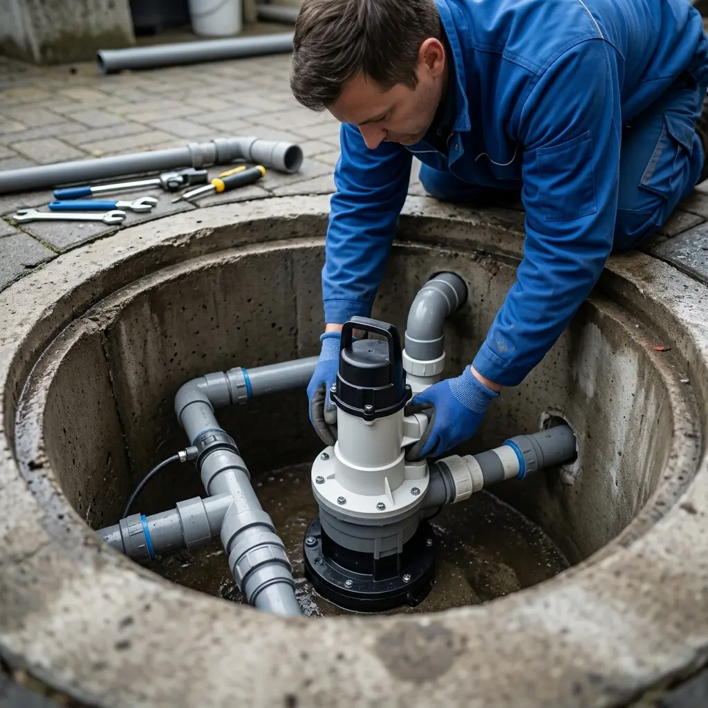 Installation pompe de relevage Porcheville (78440)