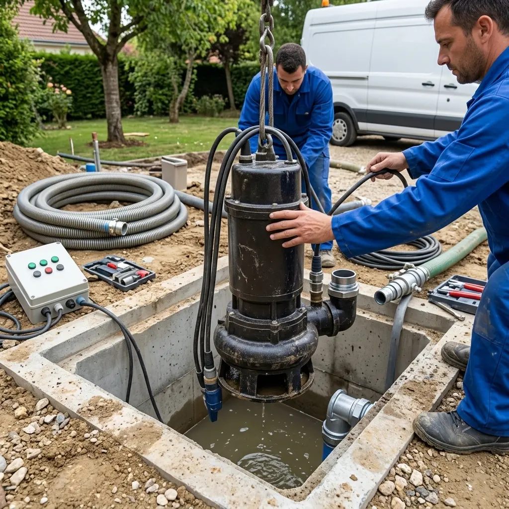 Installation pompe de relevage Villepreux (78450)
