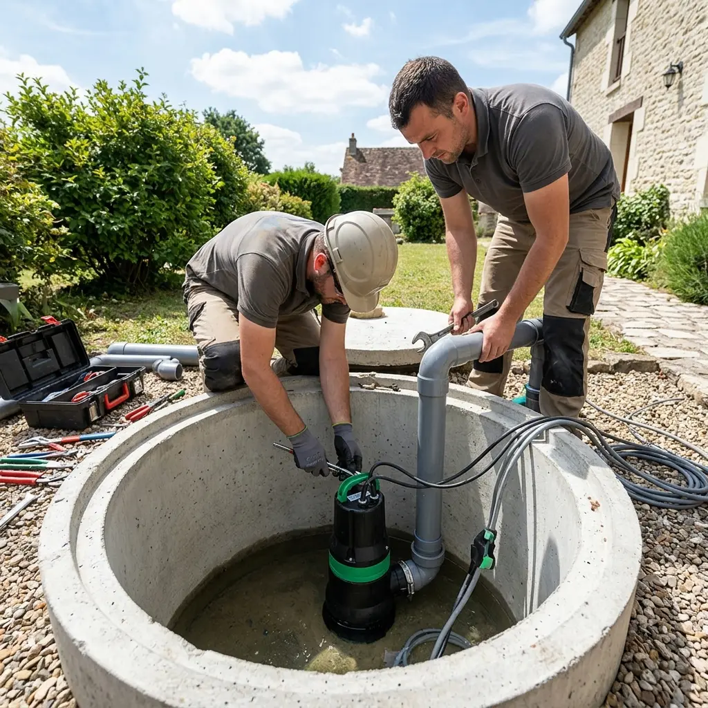 Installation pompe de relevage Follainville-Dennemont (78520)