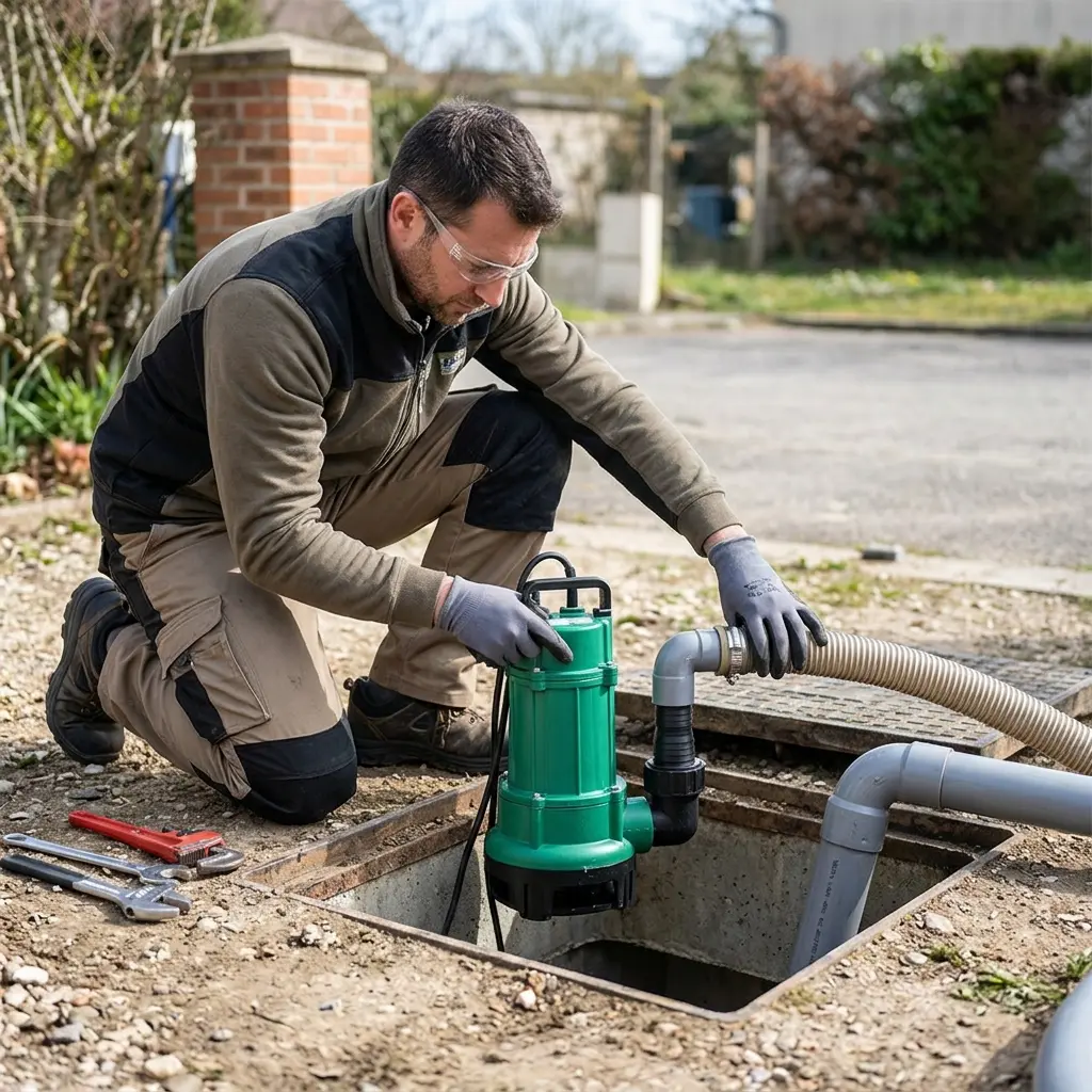 Installation pompe de relevage Rosny-sur-Seine (78710)