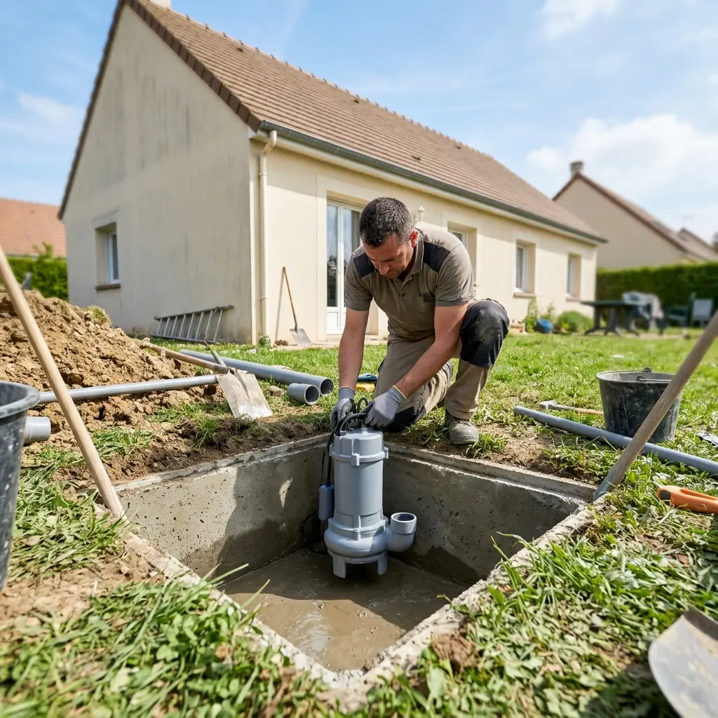 Installation pompe de relevage Ecquevilly (78920)
