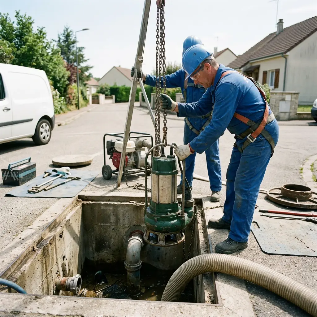 Installation pompe de relevage Mézières-sur-Seine (78970)