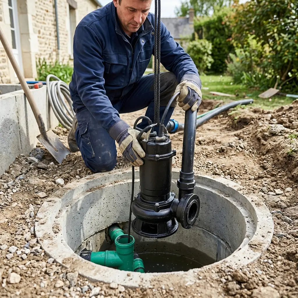Installation pompe de relevage Saint-Germain-lès-Arpajon (91180)