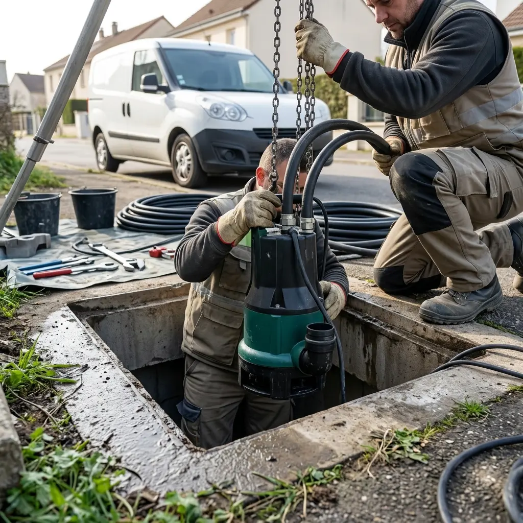 Installation pompe de relevage Saint-Michel-sur-Orge (91240)