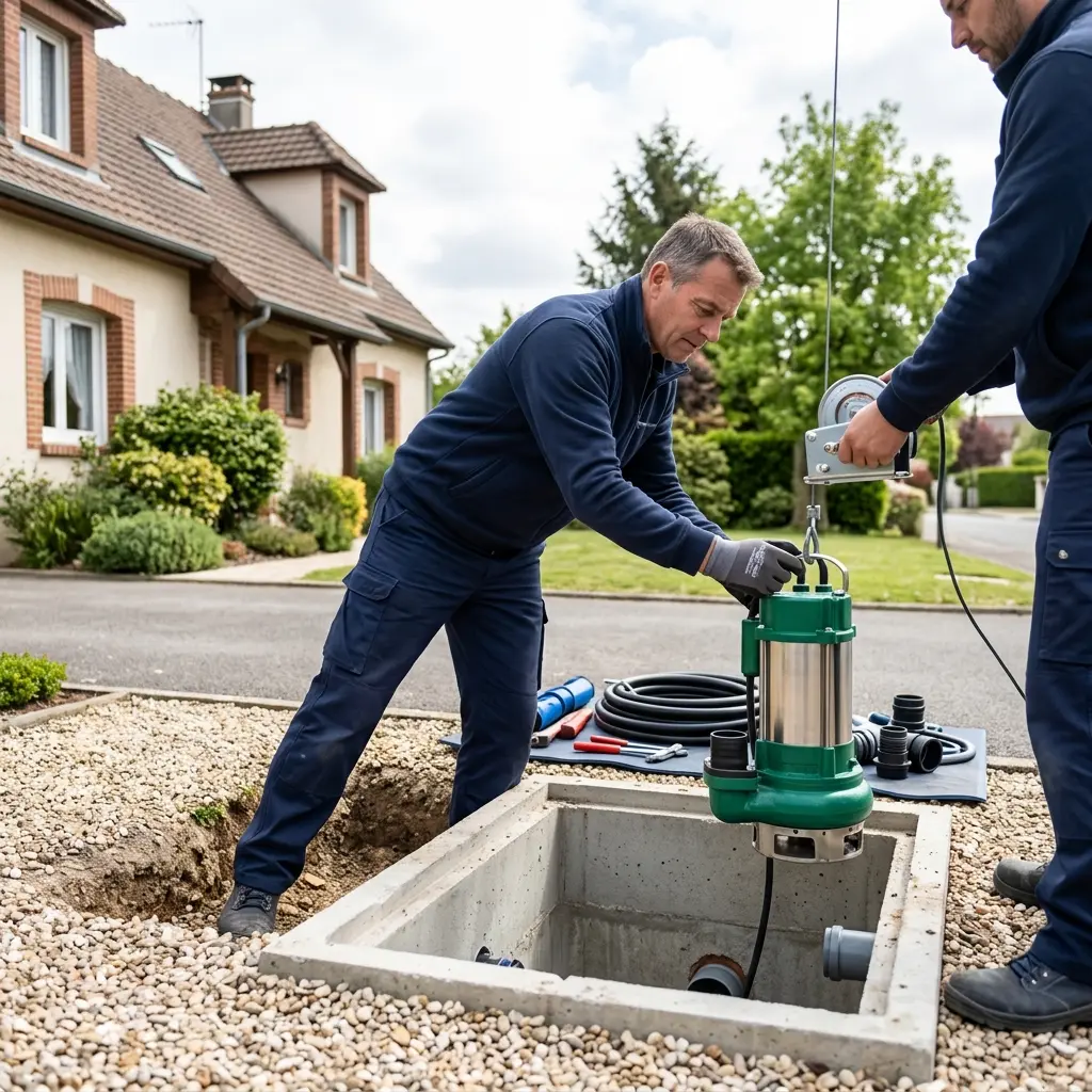Installation pompe de relevage Saint-Germain-lès-Corbeil (91250)