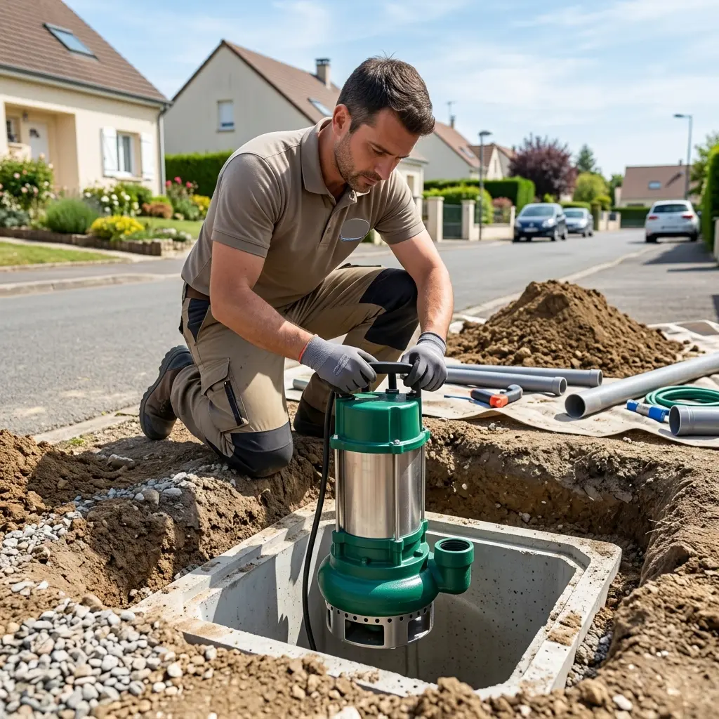 Installation pompe de relevage Saint-Pierre-du-Perray (91280)