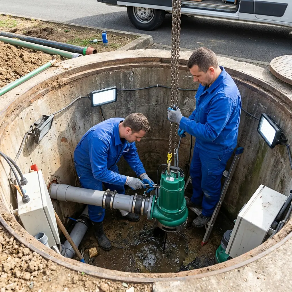 Installation pompe de relevage La Norville (91290)