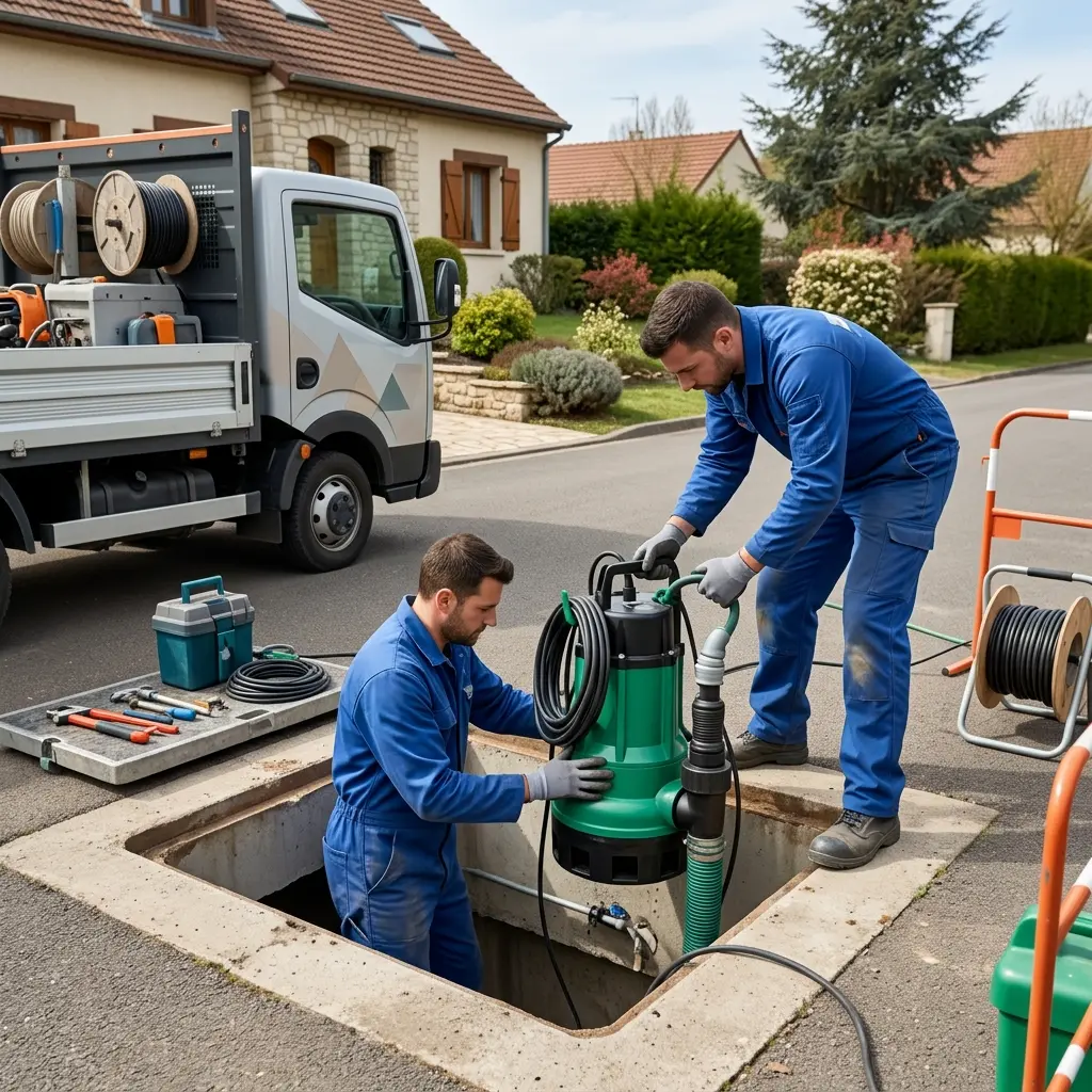 Installation pompe de relevage Leuville-sur-Orge (91310)