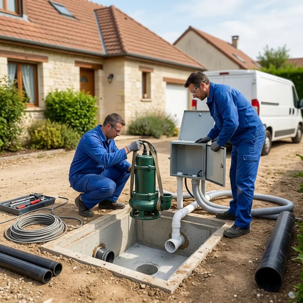 Installation pompe de relevage Grigny (91350)