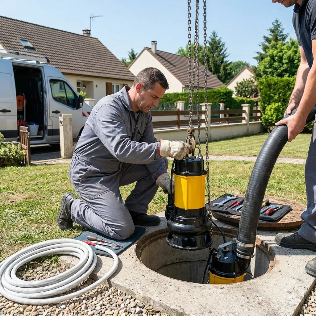 Installation pompe de relevage Chilly-Mazarin (91380)
