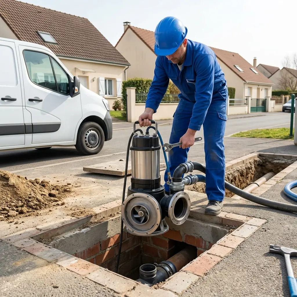 Installation pompe de relevage Quincy-sous-Sénart (91480)