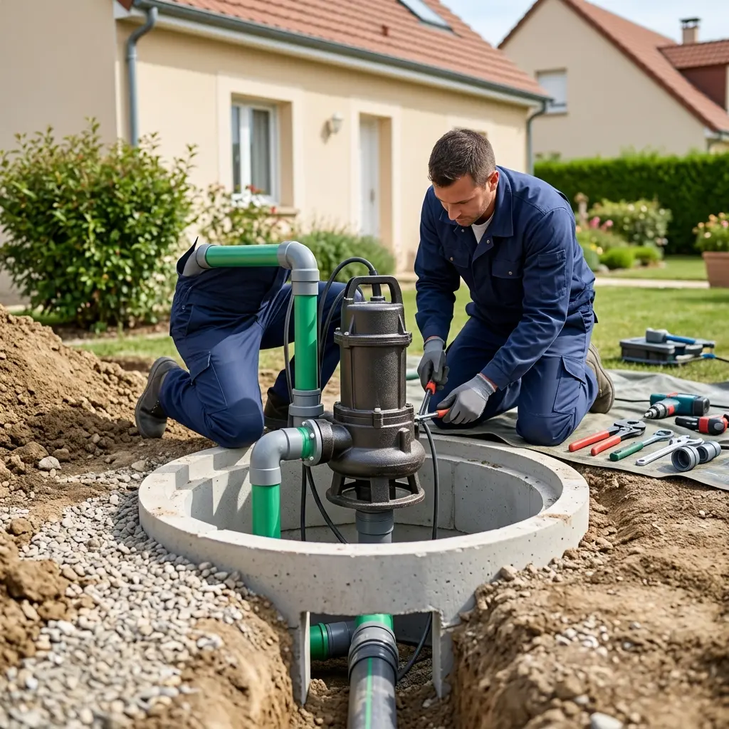 Installation pompe de relevage Varennes-Jarcy (91480)