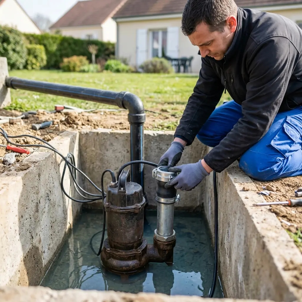 Comment se déroule l'installation pompe de relevage à Égly ?
