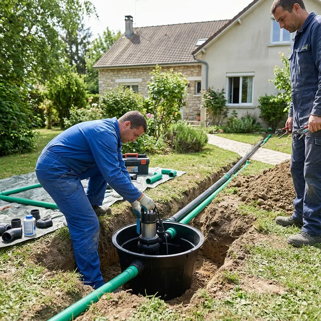 Installation pompe de relevage Bièvres (91570)
