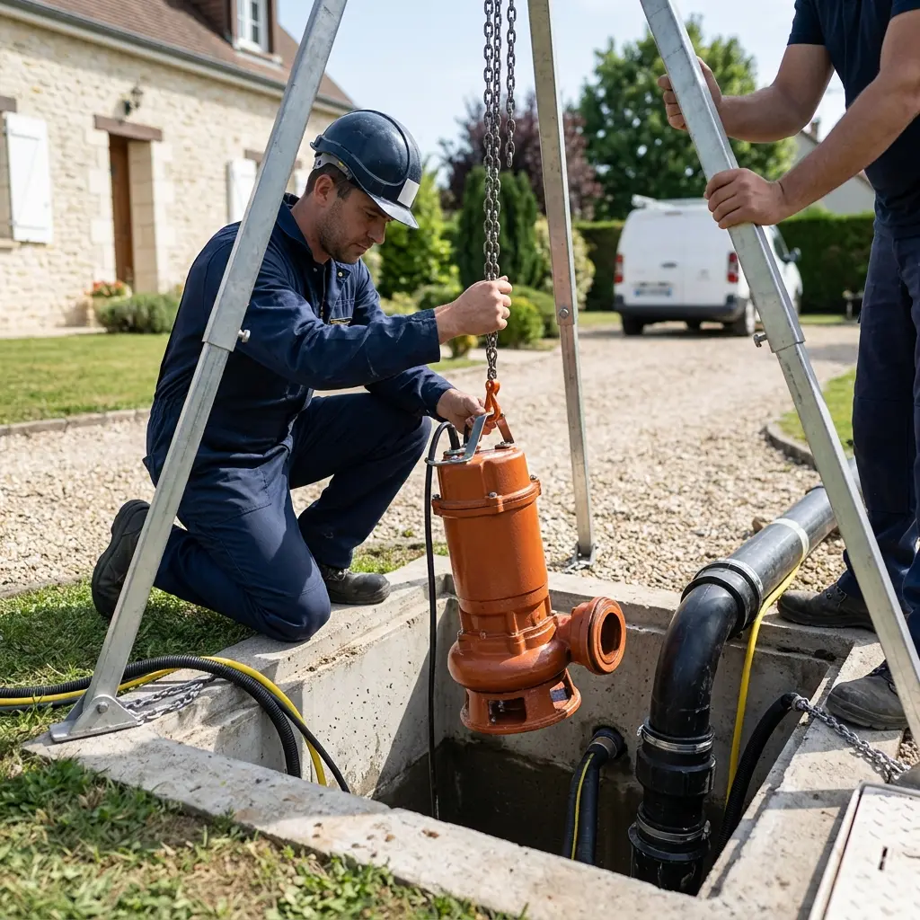 Installation pompe de relevage Briis-sous-Forges (91640)