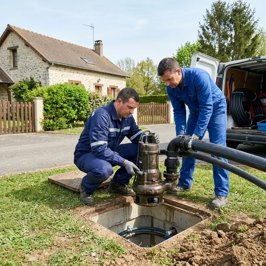 Installation pompe de relevage Fontenay-lès-Briis (91640)